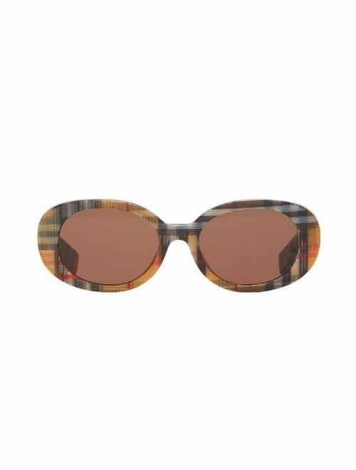 Burberry Kids Vintage-Check oval-frame sunglasses