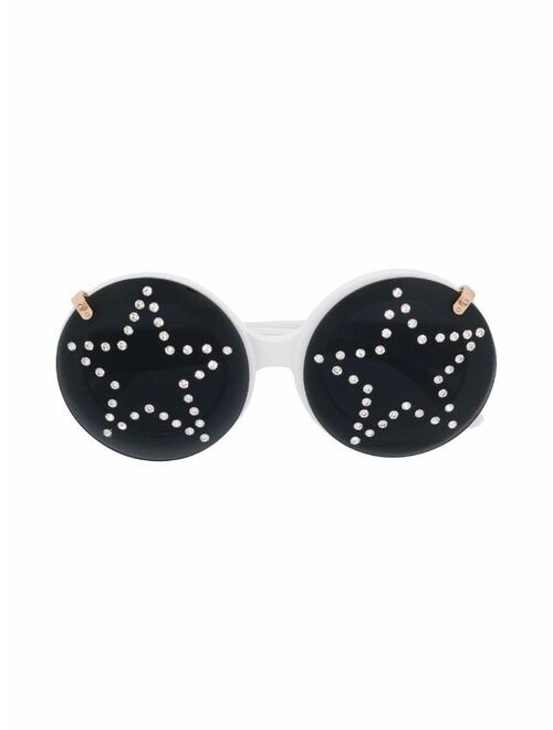 Monnalisa flip-up star-studded sunglasses