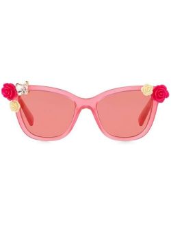 Eyewear Blooming rectangular-frame sunglasses