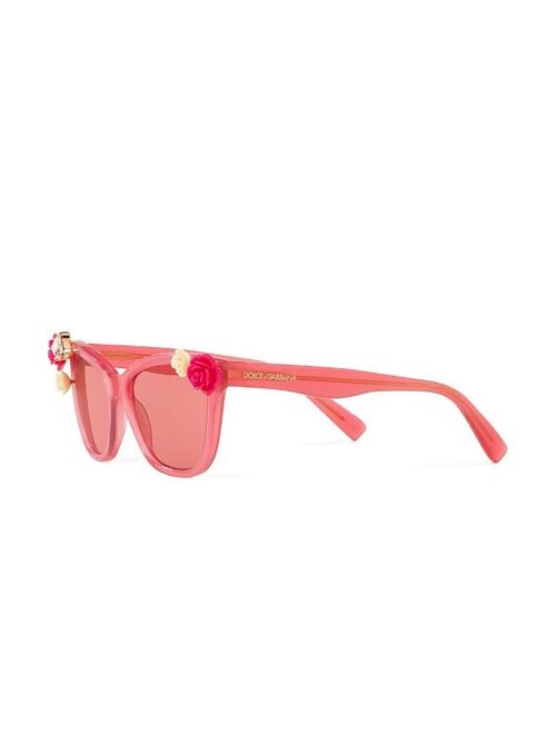 Dolce & Gabbana Eyewear Blooming rectangular-frame sunglasses