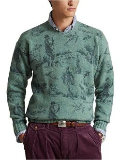 Scenic-Print Wool Sweater