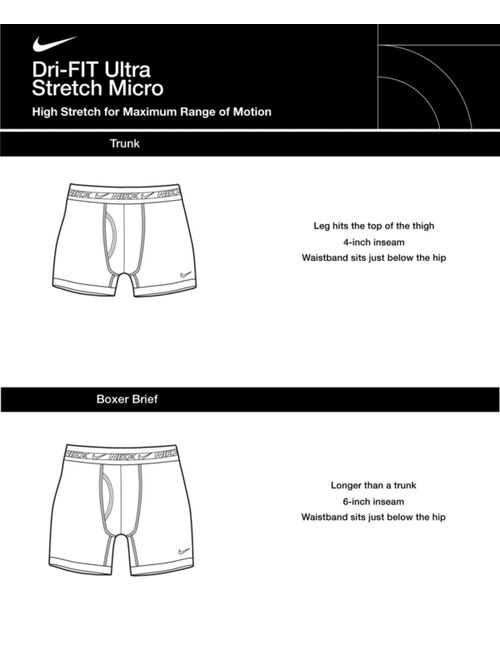 Nike Men's Dri-FIT Ultra Stretch Micro Swoosh Boxer Briefs - 3 pk.