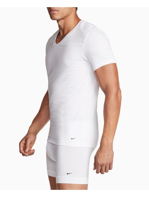 Nike Men's 2-Pk. Dri-FIT Essential Cotton Stretch V-Neck Shirt