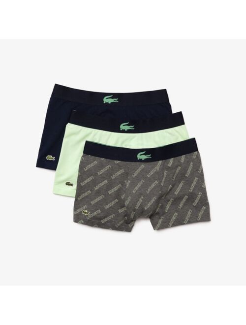 Lacoste Men's Elasticized Waistband Trunks, Pack of 3