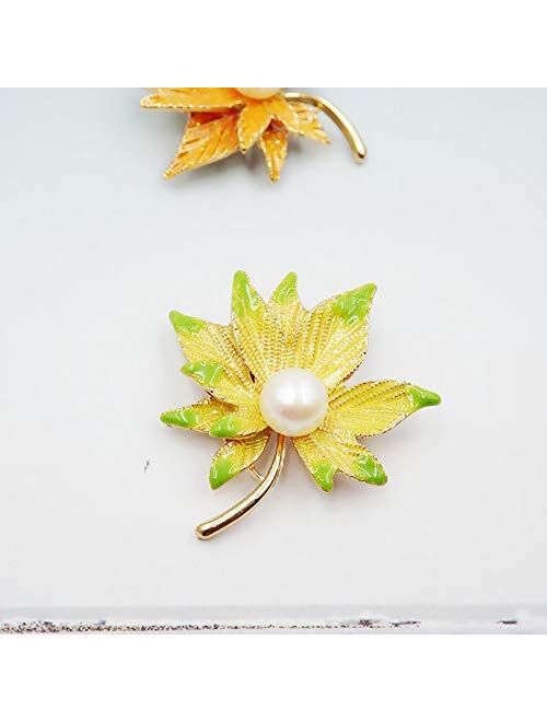 Unknown Urns Ashes Funeral Maple Leaf Shape Brooch Clothes Scarf Bag Accessories Brooch Pins Elegant Breastpin for Girls Ladies Women,Colour Name:Colour 1 Pet Memorial Do