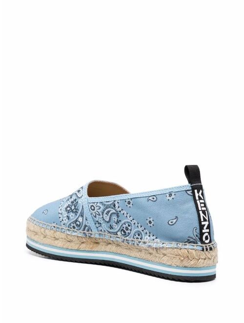 Kenzo bandana platfrom espadrilles