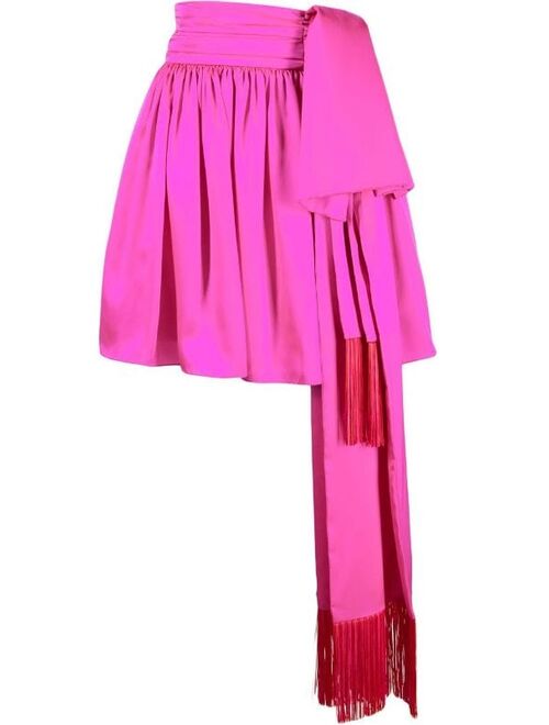 Rochas drape-detail pleated mini skirt