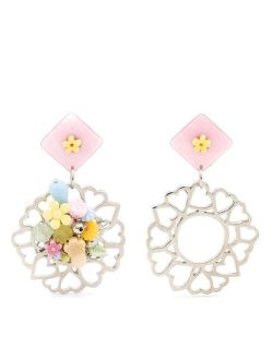 Amir Slama floral-applique drop earrings