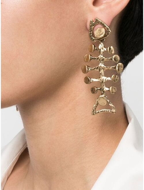 Tory Burch sculptured draped earrings