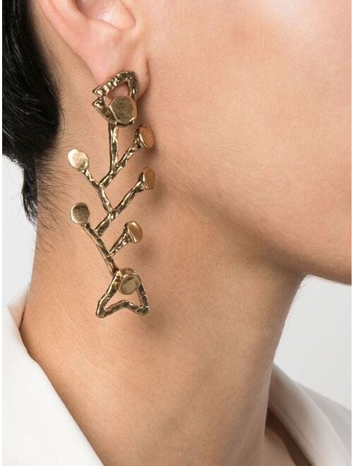 Tory Burch sculptured draped earrings