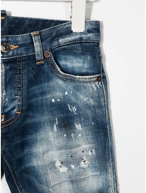 Dsquared2 Kids distressed stonewashed denim jeans