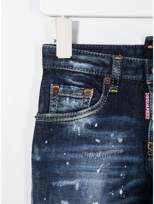 Dsquared2 Kids distressed slim-cut jeans