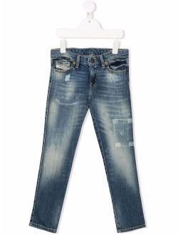 Kids straight-leg cotton-blend jeans