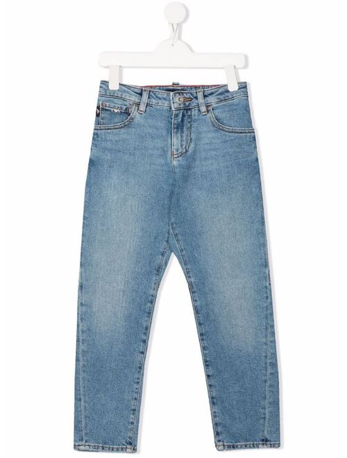Emporio Armani Kids stonewashed denim jeans