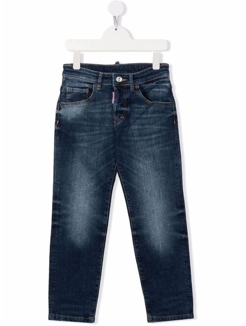 Dsquared2 Kids mid-rise slim-fit jeans