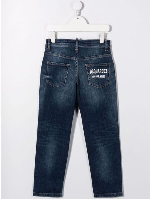 Dsquared2 Kids mid-rise slim-fit jeans