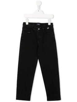 Il Gufo logo-patch straight-leg jeans