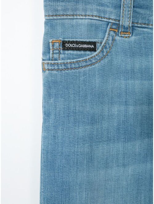 Dolce & Gabbana Kids five pocket design denim trousers