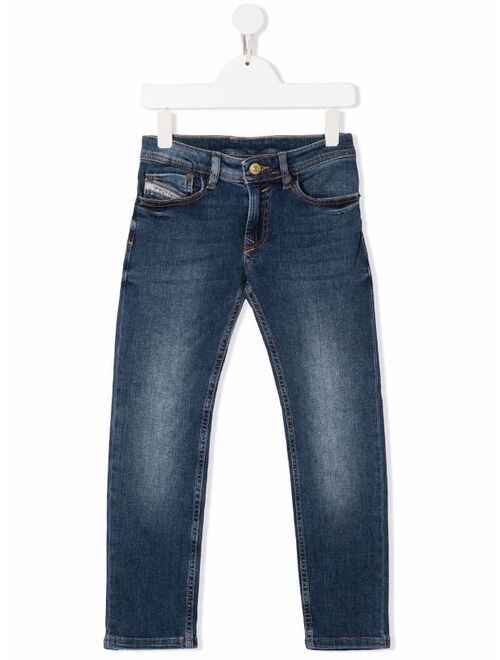 Diesel Kids low-rise straight-leg jeans