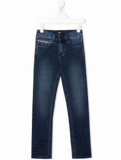 BOSS Kidswear stonewashed straight jeans