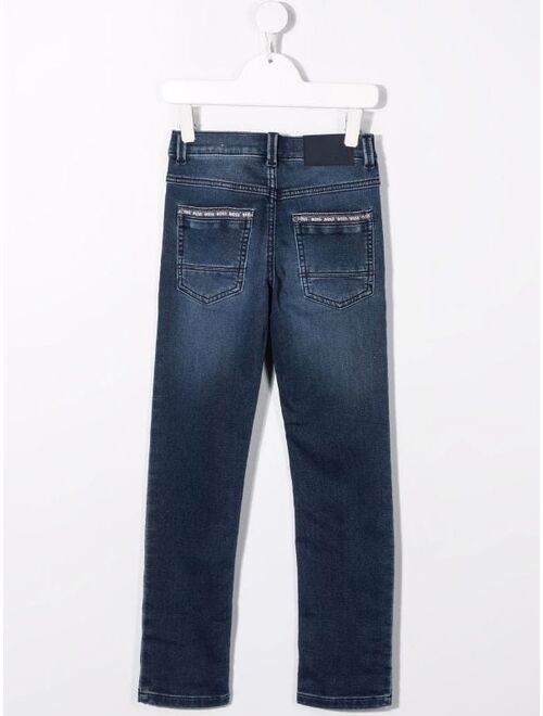 BOSS Kidswear stonewashed straight jeans