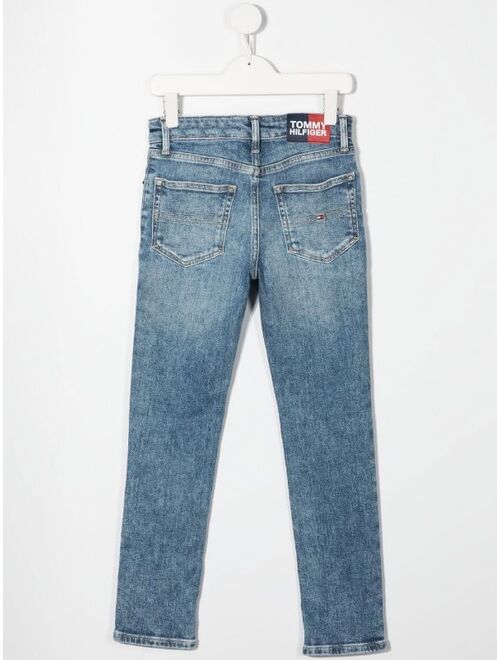 Tommy Hilfiger Junior mid-rise straight-leg jeans
