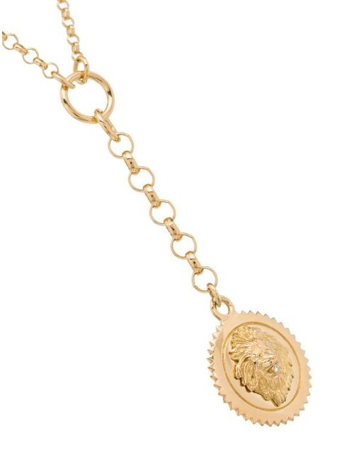Foundrae 18kt gold Strength lion pendant diamond necklace