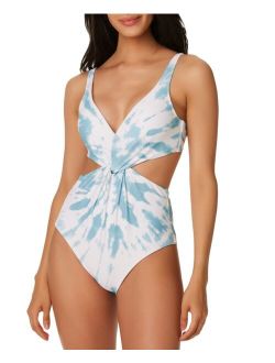 Spiraling Twist-Front Monokini One-Piece Swimsuit, Created for Macy's