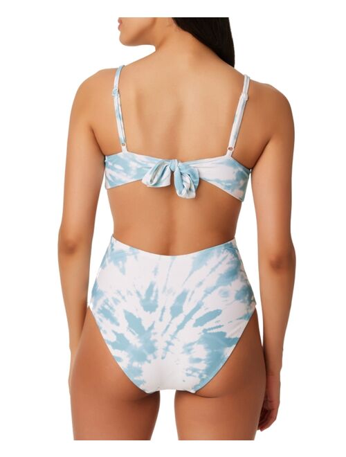 Bar III Spiraling Twist-Front Monokini One-Piece Swimsuit, Created for Macy's