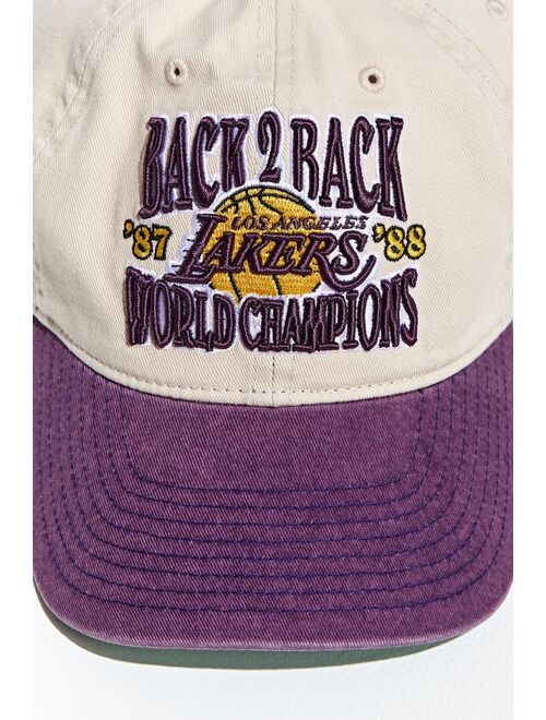 Mitchell & Ness UO Exclusive LA Lakers Back To Back Champs Baseball Hat