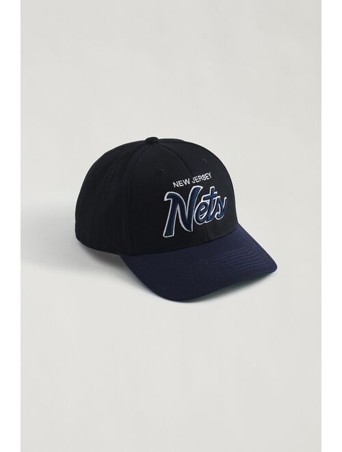 Mitchell & Ness New Jersey Nets Two-Tone Script Logo Baseball Hat