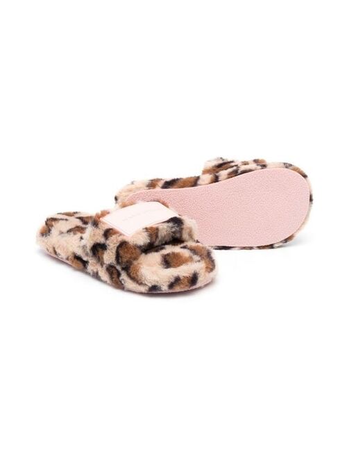 The Marc Jacobs Kids leopard-print faux-fur slippers