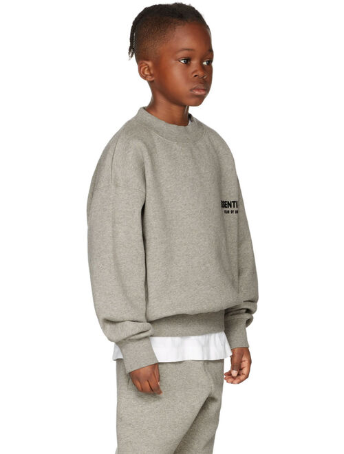 ESSENTIALS Kids Gray Logo Sweatshirt