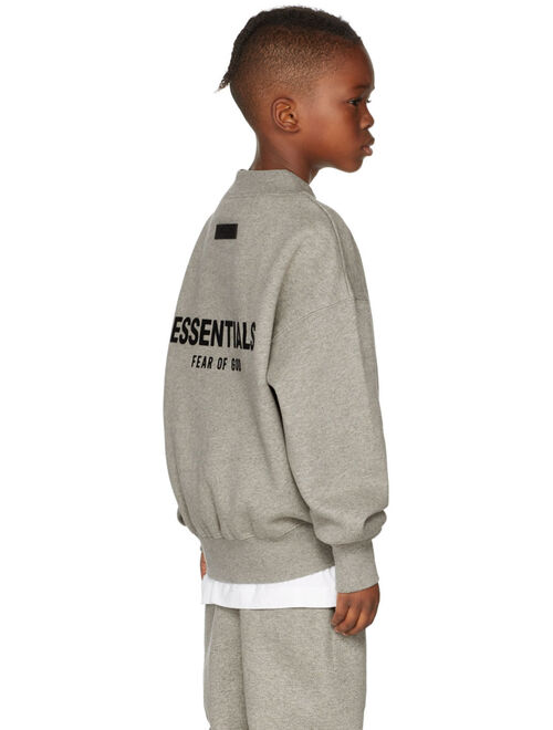 ESSENTIALS Kids Gray Logo Sweatshirt