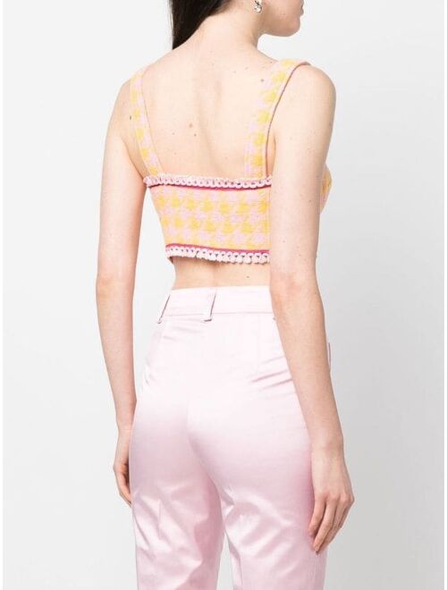 Moschino houndstooth bralette top