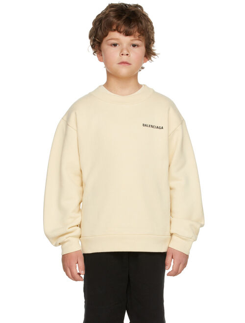 Balenciaga Kids Kids Off-White Logo Sweatshirt