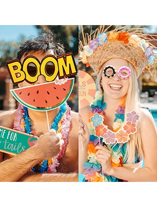 Bonng Novelty Party Sunglasses Creative Funny Hawaiian Themed Tropical Glasses Party Eyewear Beach Photo Booth Props Eyeglasses