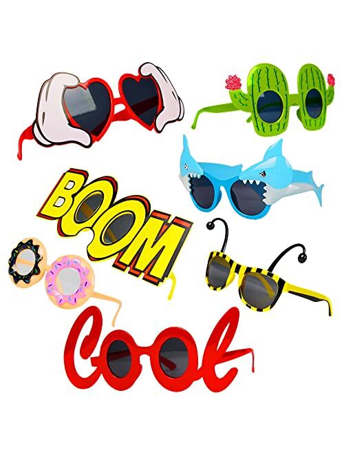 Bonng Novelty Party Sunglasses Creative Funny Hawaiian Themed Tropical Glasses Party Eyewear Beach Photo Booth Props Eyeglasses