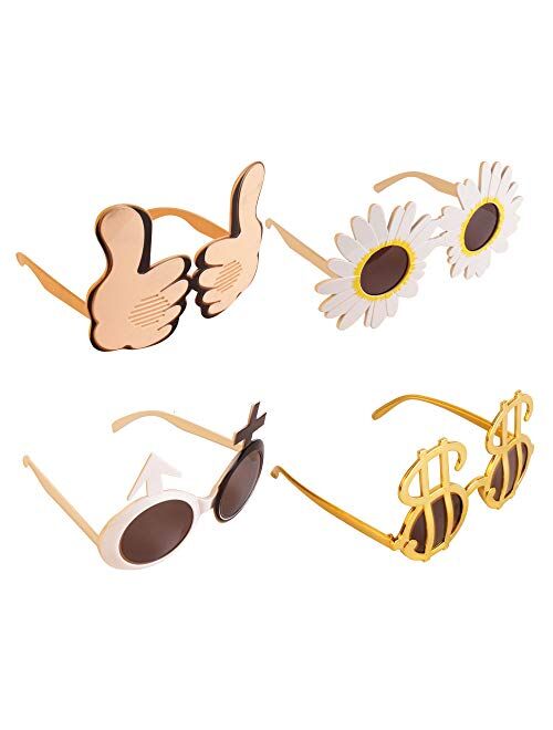 TD.IVES Funny Glasses Party Sunglasses Costume Sunglasses Masks,12 Pack Cool Shaped Funny Party Glasses