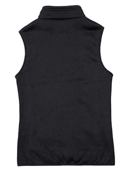 Bonnorth Women's Zip Up Sweater Fleece Vest, Sherpa Lined Windproof Warm Vest with Pocket