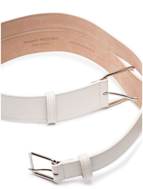 Alexander McQueen double-buckle leather belt For Women