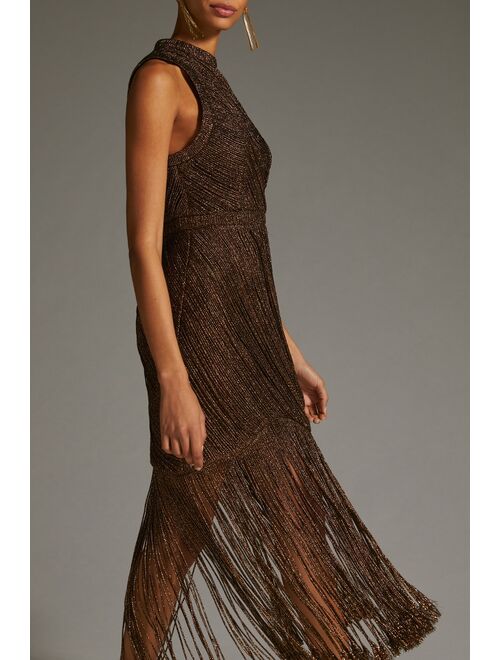 Not So Serious by Pallavi Mohan Fringed Halter Dress