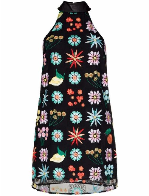 STAUD Sicily floral-embroidered minidress
