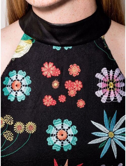 STAUD Sicily floral-embroidered minidress