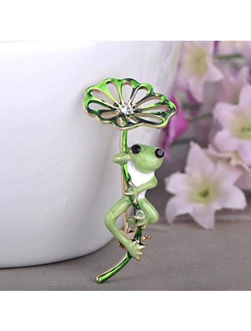 Comelyjewel Enamel Lapel Pin Frog Brooch Pin Party Valentine Brooch Collar Jewelry Gift Durable and Useful