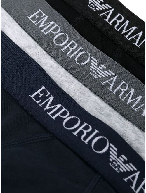 Emporio Armani three-pack logo-band briefs