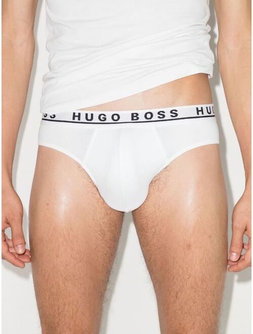 Hugo Boss BOSS three pack logo-waistband briefs