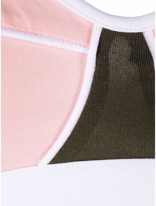 Moschino colour-block cotton bra