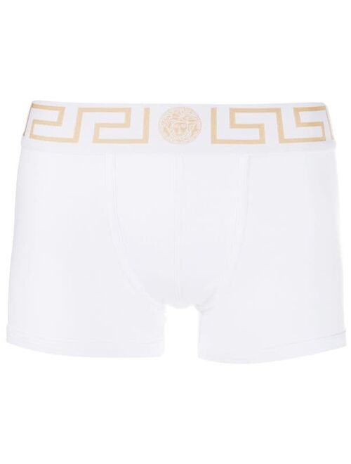 Buy Versace Medusa Greek Key waistband boxer shorts online | Topofstyle
