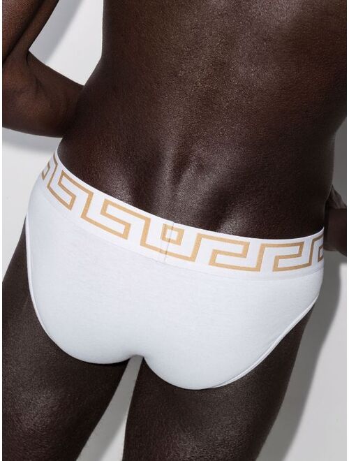 Versace set of three logo-waist brief